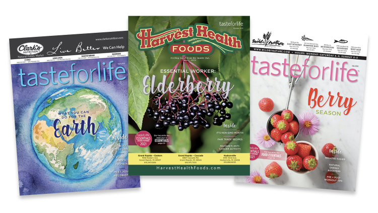 Array of Taste for Life magazine covers