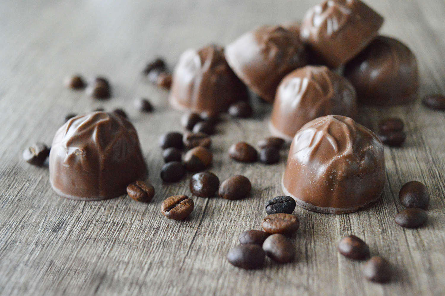 Chocolate Truffles and Coffee Beans.
