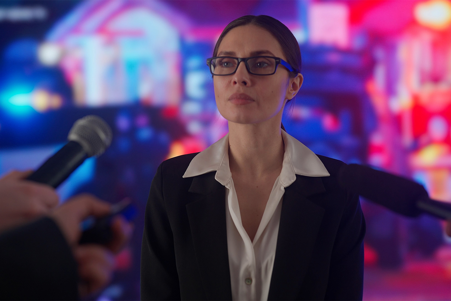 an expert being interviewed on television news