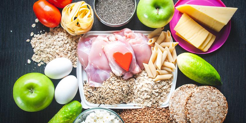 a variety of nutritious foods from every food-group