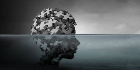 an illustration of a teenager with brain fog and depression