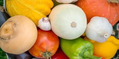 a late summer harvest of produce