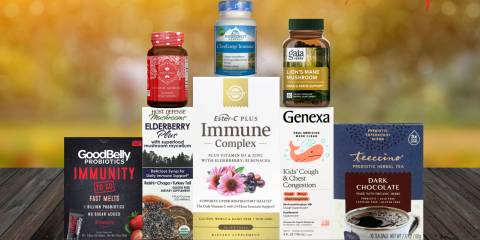 a selection of all-natural immunity supplements