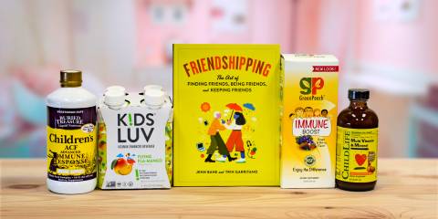 all-natural supplements for kids, and a book about friendship