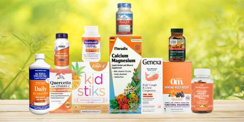 a selection of all-natural supplements