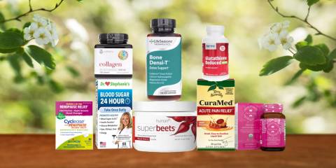 a selection of all-natural supplements for bone and blood health