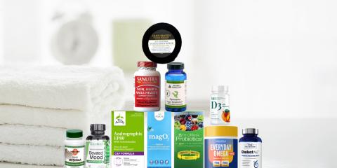 assortment of supplements