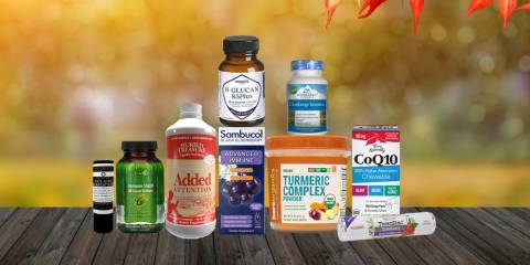 a selection of all-natural supplements