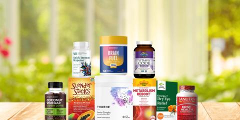 assortment of supplements and natural products
