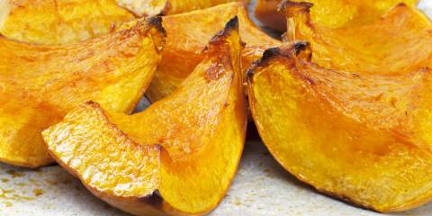 wedges of roasted pumpkin