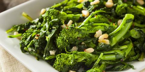 sauteed broccoli with diced garlic