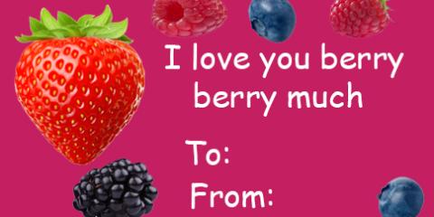 Berries valentine card