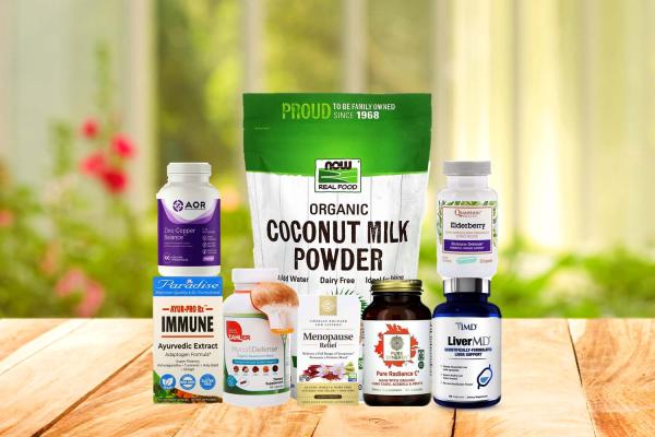 a bunch of all-natural supplements