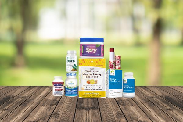 a variety of all-natural supplements and remedies
