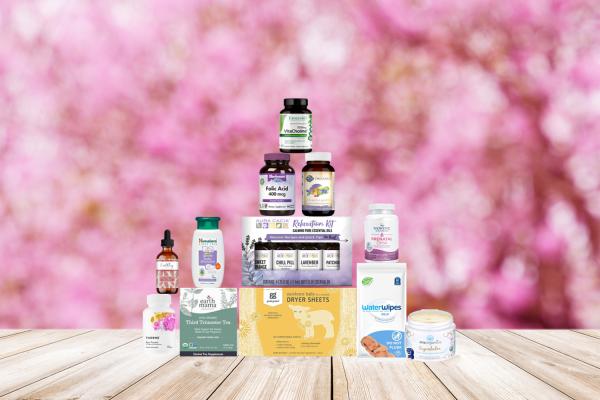a selection of products for new and expecting mothers
